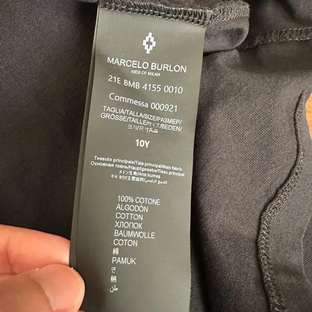 MARCELO BURLON Tank Dress Black Graphic Maxi Cotton Goth Minimalist